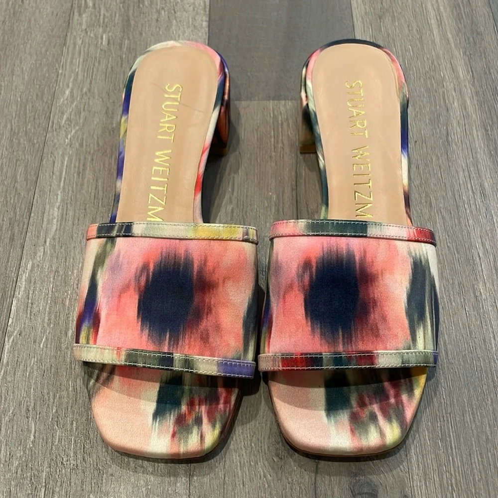 Stuart Weitzman Cayman 35 Block Slide Sandal - Picture 1 of 7